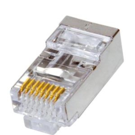 سوکت شبکه CAT6 امپ مدل STP بسته 100 عددی