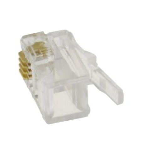 بسته 100 عددی کانکتور RJ11 4p4c