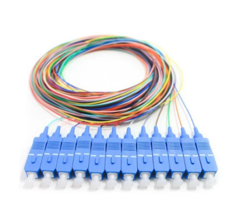 پیگتیل فیبر نوری مدل رنگی کد SC-UPC-SM 2M بسته 60 عددی